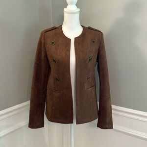 Tahari Brown Suede Jacket - Size 10